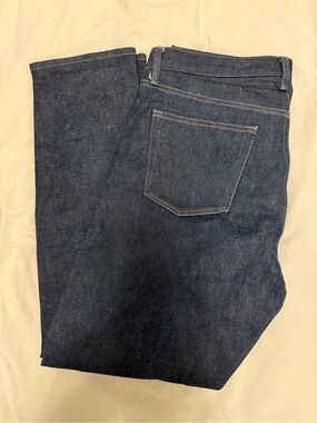 Uniqlo Men's Slim Straight Jeans in Deep Blue Denim